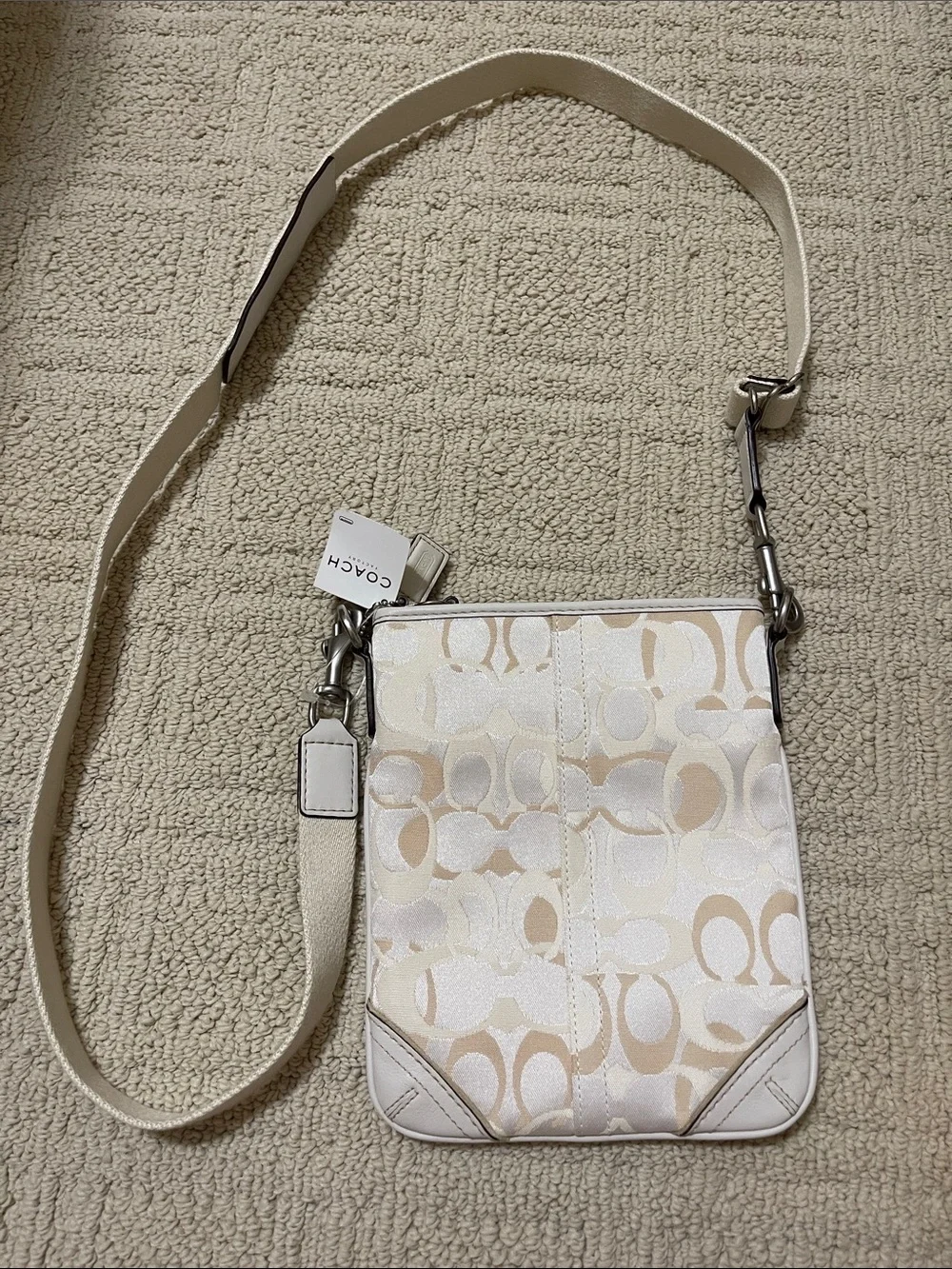 Coach Crème White bag NWT